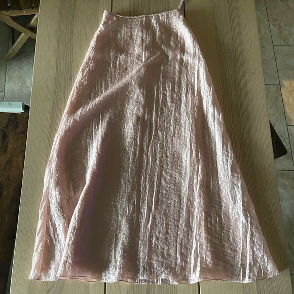 Jessica McClintock for Gunne Sax Millennium 2000 Pink A line Maxi skirt Size 5 - Picture 1 of 6